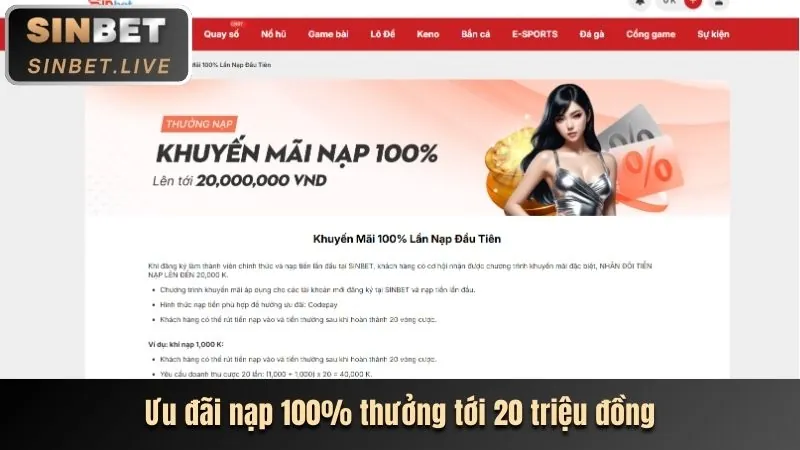 Thưởng nạp tiền VIP